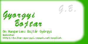 gyorgyi bojtar business card
