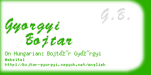 gyorgyi bojtar business card